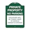 Signmission Private Property No Parking Violators Will Be Towed Away at Vehicle Owners Expense, GW-1824-23252 A-DES-GW-1824-23252 - alternate 1
